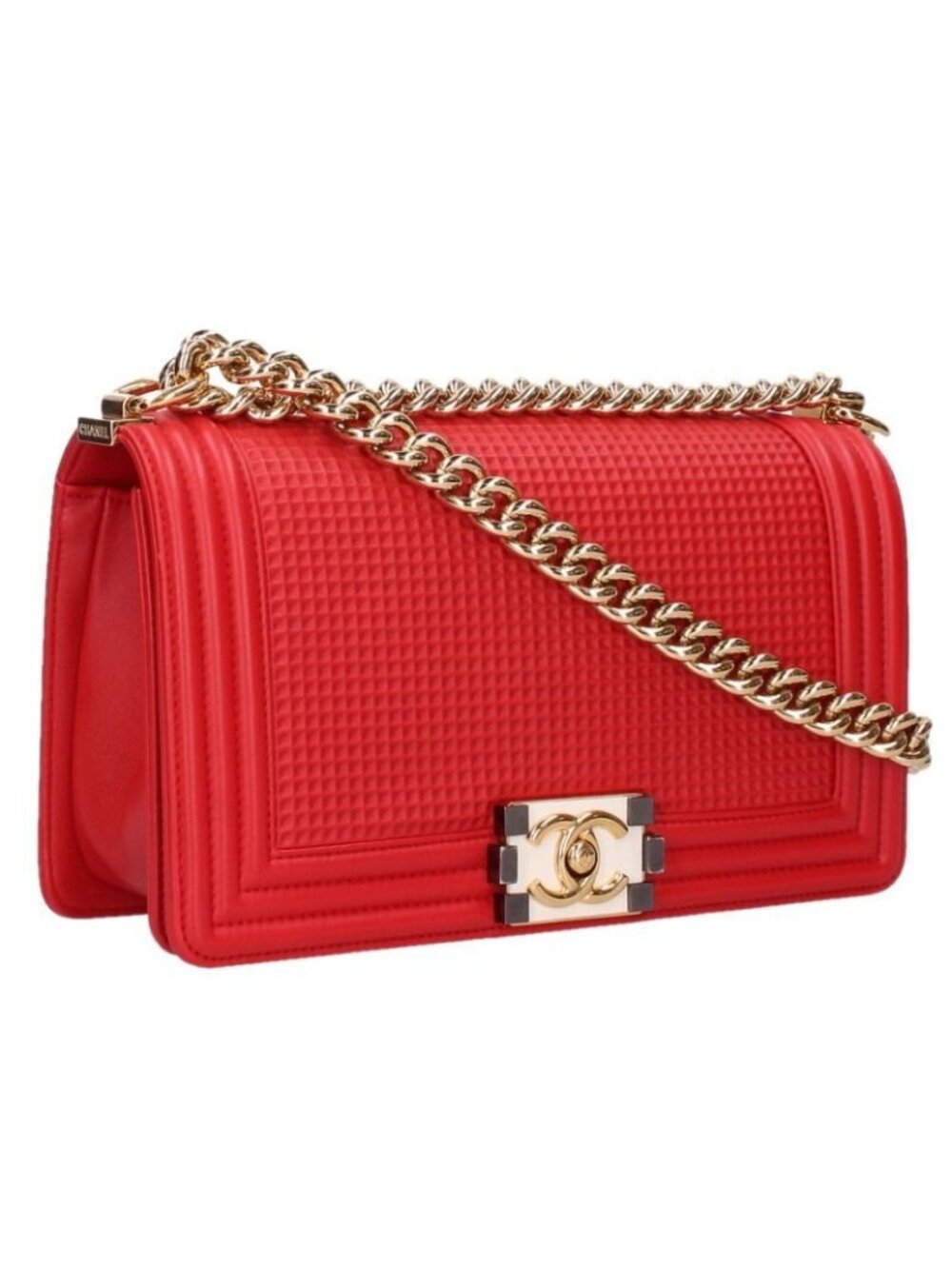 Chanel Boy 25 Lambskin Chain Shoulder Bag 25